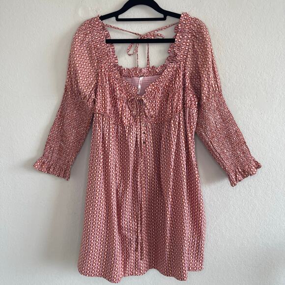 Free People Women's Star Dip Mini Dress Glass Roses Combo NEW - Size S - Picture 4 of 8